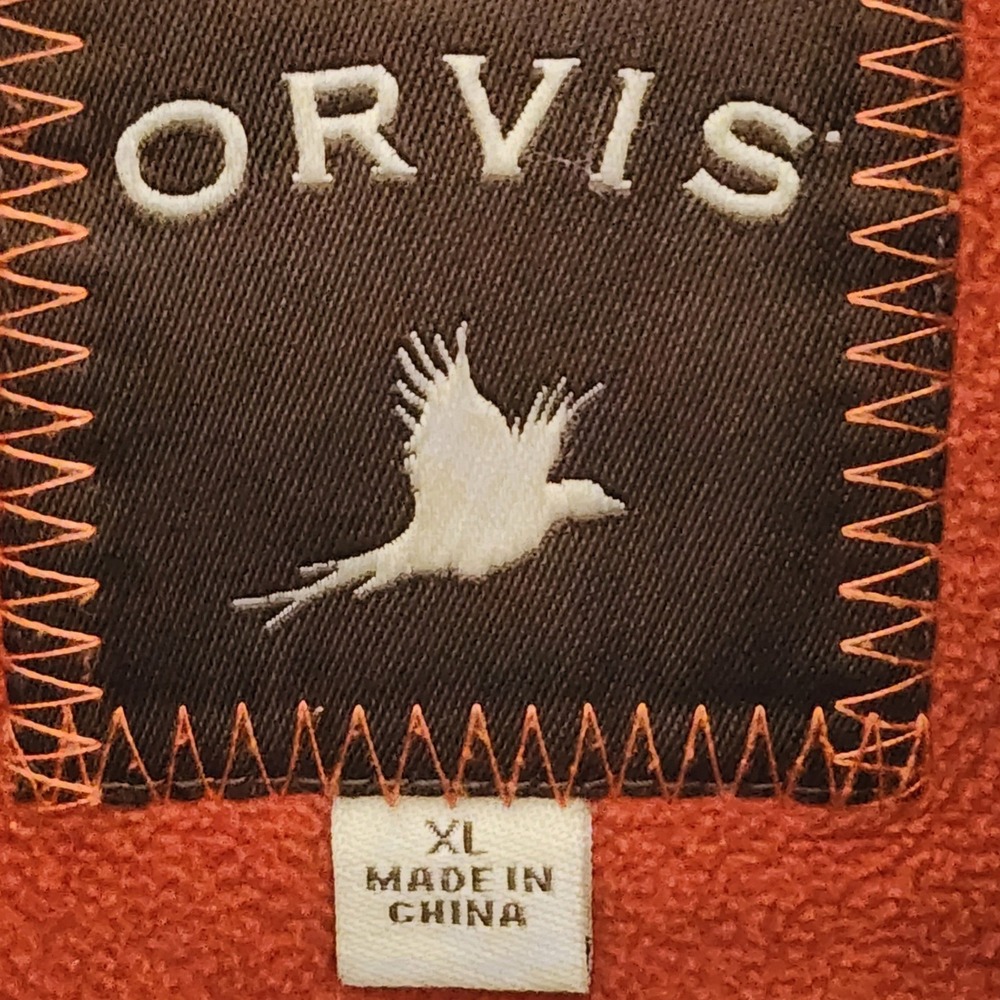 Orvis Vest Mens XL Blue Grey Wool Blend Fleece Lined Full Zip Gorpcore Outdoor‎ - Picture 3 of 8